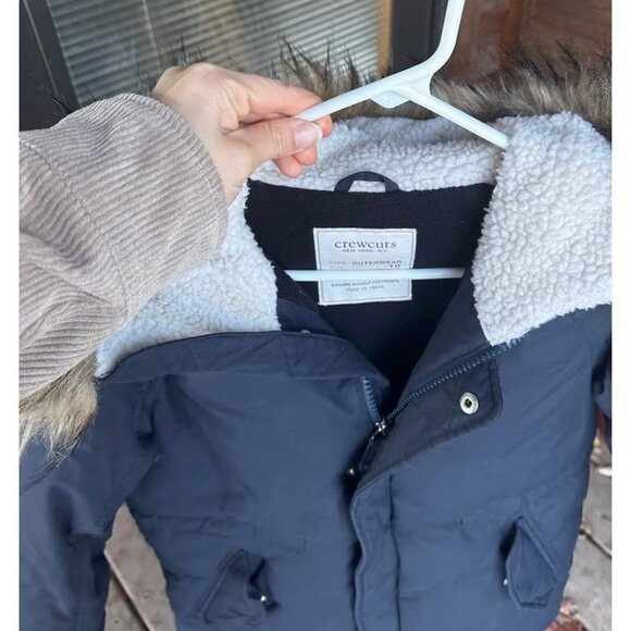 Boys crewcuts by J. Crew, down parka size 10. Blue - Picture 4 of 4